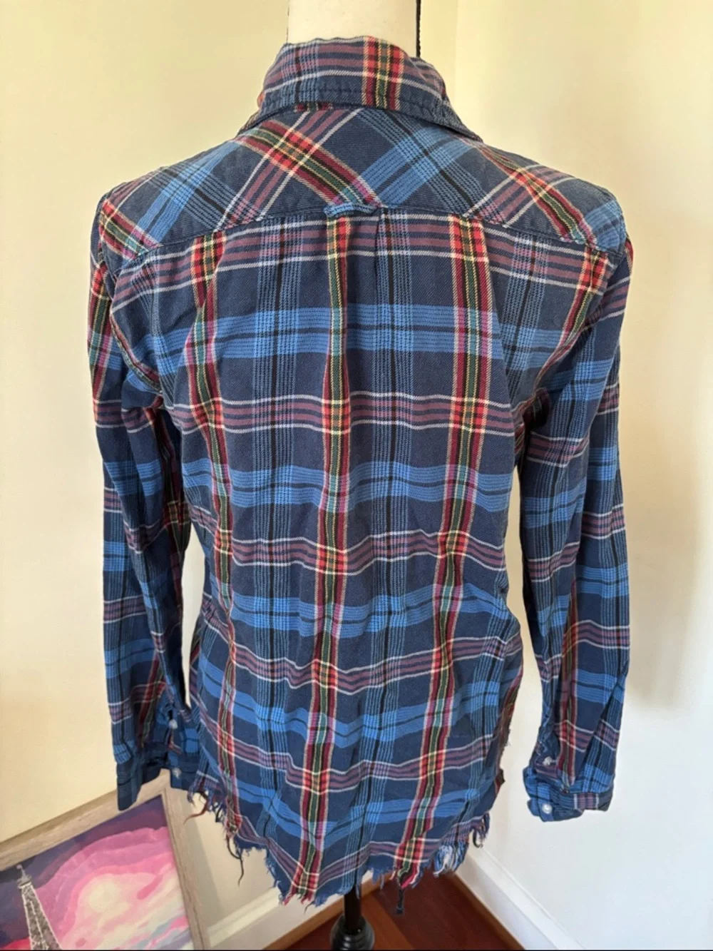 NSF Blue Plaid Casual Button-Down Shirt - Picture 3 of 5